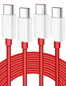 usb c to usb c cable for oneplus 10t 5g 125w supervooc 65w warp charge for oneplus 9 9pro 8t type c charger cord fast charging cable for samsung flip4 fold3 s23 s22 s21 s20 ipad macbook, 2-pack 6.6ft
