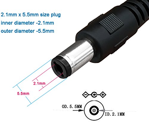 3-Pack 6ft USB 2.0 Type A Male to DC 5.5 x 2.1mm DC 5V Power Barrel Plug Connector Cable USB to 5v Power Cable USB to DC Power Tip Jack Cord