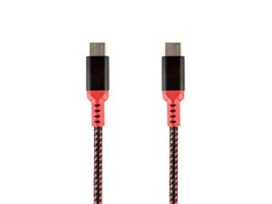 monoprice stealth charge and sync usb 2.0 type-c to type-c cable – 10 feet – red | up to 5a/100w, for usb-c enabled devices laptops macbook pro