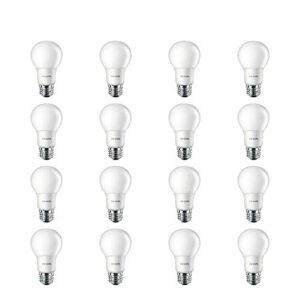 philips led frosted a19, non-dimmable, 800 lumen, soft white light (2700k), 10w=60w, e26 base, 16-pack