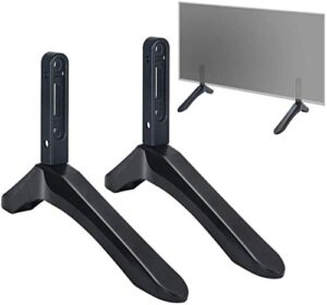 drsn tv base pedestal feet tv stand mount legs for televisions with mounting holes distance 2.16in/5.5cm or within 1.77in/4.5cm, distance between top mounting hole and edge 3.15in/8cm