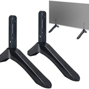 Drsn TV Base Pedestal Feet TV Stand Mount Legs for Televisions with Mounting Holes Distance 2.16in/5.5cm or Within 1.77in/4.5cm, Distance Between Top Mounting Hole and Edge 3.15in/8cm