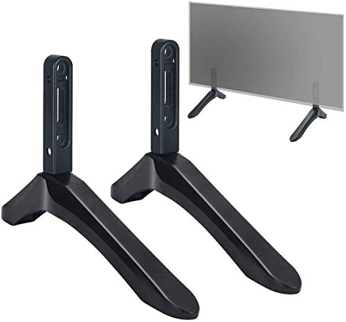 Drsn TV Base Pedestal Feet TV Stand Mount Legs for Televisions with Mounting Holes Distance 2.16in/5.5cm or Within 1.77in/4.5cm, Distance Between Top Mounting Hole and Edge 3.15in/8cm