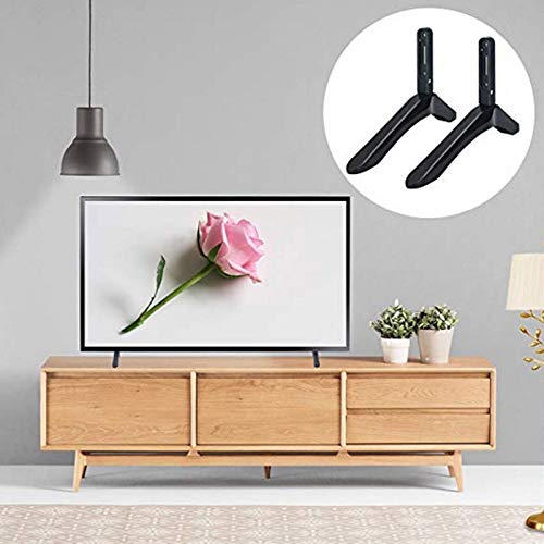 Drsn TV Base Pedestal Feet TV Stand Mount Legs for Televisions with Mounting Holes Distance 2.16in/5.5cm or Within 1.77in/4.5cm, Distance Between Top Mounting Hole and Edge 3.15in/8cm