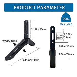 Drsn TV Base Pedestal Feet TV Stand Mount Legs for Televisions with Mounting Holes Distance 2.16in/5.5cm or Within 1.77in/4.5cm, Distance Between Top Mounting Hole and Edge 3.15in/8cm