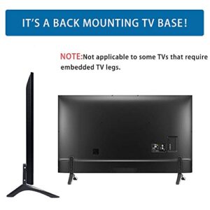 Drsn TV Base Pedestal Feet TV Stand Mount Legs for Televisions with Mounting Holes Distance 2.16in/5.5cm or Within 1.77in/4.5cm, Distance Between Top Mounting Hole and Edge 3.15in/8cm