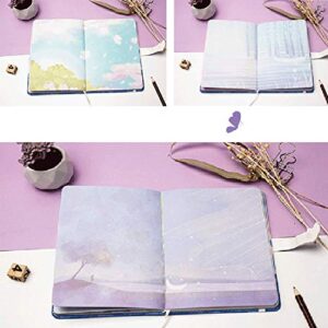 Tomolucky Direct Colorful Blank Writing Journal for Women,PU Leather Hardcover Notebooks Beautiful Journal to Write in,Personal Diary,Gift for women Girls, 258 Page