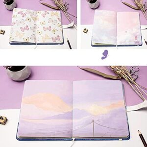 Tomolucky Direct Colorful Blank Writing Journal for Women,PU Leather Hardcover Notebooks Beautiful Journal to Write in,Personal Diary,Gift for women Girls, 258 Page