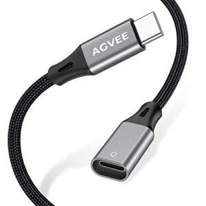 agvee 5ft charging adapter cable for apple pencil 1st generation, usb-c type-c male to lightning female connector charger cord coupler enables apple pencil pen 1st gen match ipad 10, dark gray