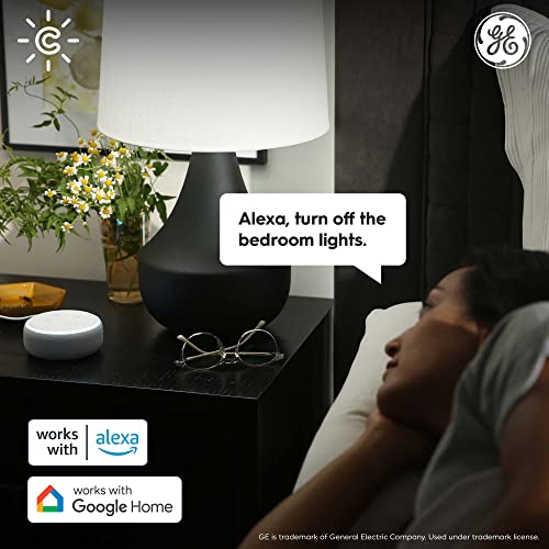 GE CYNC Dynamic Effects Smart LED Light Bulbs, Color Changing, Bluetooth and Wi-Fi, Works with Alexa and Google Home, A19 Bulbs (2 Pack)