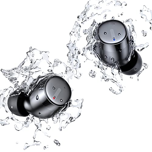 GUSGU KITONE True Wireless Earbuds Bluetooth Headphones, Premium Sound Quality, IPX7 Waterproof, Bluetooth Earbuds with Microphone for iPhone/Android/iPad/Laptop, Wireless Earphones