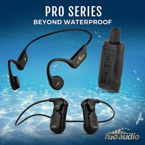 H2O Audio TRI PRO Multi-Sport Headphones - Offline & Underwater Streaming Music (Playlist+) Waterproof Bone Conduction Bluetooth Open Ear Headset with Built-in MP3 Player - Swimming, Running, Cycling