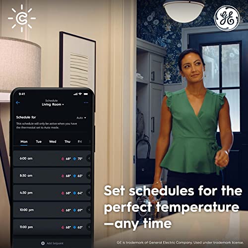 GE CYNC Smart Thermostat, ENERGY STAR Certified, Programmable Wi-Fi Thermostat, Works with Alexa and Google Home