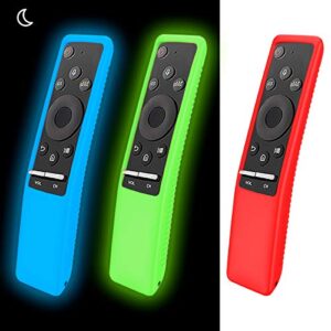 3 pack silicone protective case for samsung smart tv remote control bn59 series anti-lost shockproof glowing samsung tv remote cover case skin sleeve protector for samsung smart 4k ultra hdtv remote