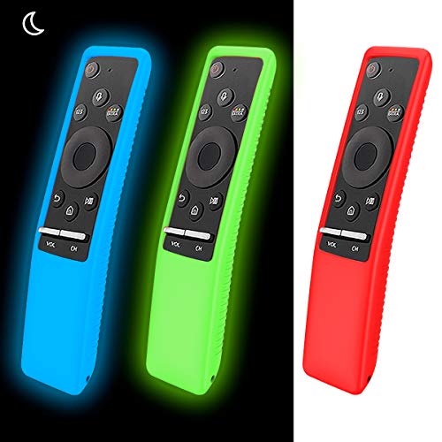 3 Pack Silicone Protective Case for Samsung Smart TV Remote Control BN59 Series Anti-Lost Shockproof Glowing Samsung tv Remote Cover Case Skin Sleeve Protector for Samsung Smart 4K Ultra HDTV Remote