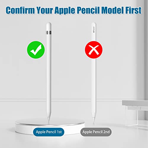 AGVEE 5ft Charging Adapter Cable for Apple Pencil 1st Generation, USB-A Male to Lightning Female Connector Charger Cord Coupler Enables Apple Pencil Pen 1st Gen Match iPad 10, Dark Gray