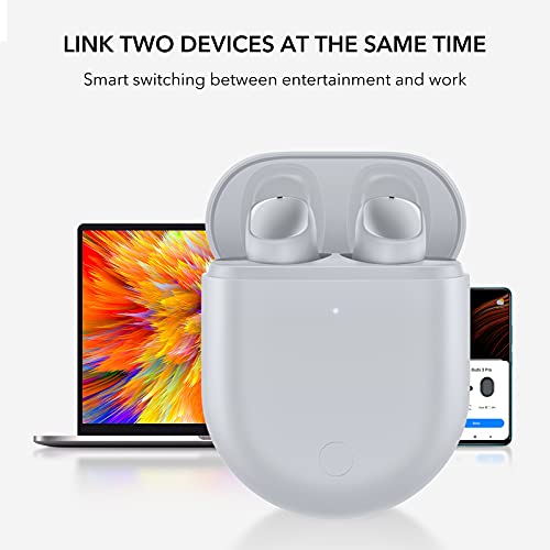 Xiaomi Redmi Buds 3 Pro in-Ear Wireless Earbuds, 35dB Active Noise Cancellation + Ambient Sound, 28 Hr Battery Life, Triple Mics for Voice Clarity, USB Type-C or Wireless Charging, Glacial Gray