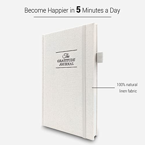 The Gratitude Journal: 5 Minute Journal - Just Five Minutes a Day to Inspire Thankfulness, Mindfulness, Positivity, Happiness, Affirmation, Productivity & Self Care - Undated Daily Reflection & Gratitude Journal for Women & Men - Upgraded with Pen Holder,