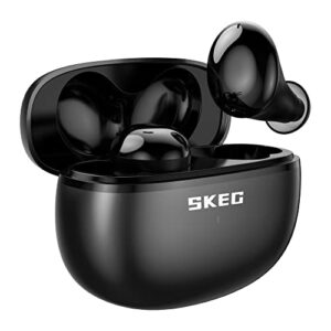 skeg wireless earbuds, t20 bluetooth earbuds with 48h playtime, premium sound with deep bass, 4-microphones design for call, wireless headphones with game mode, ipx7 waterproof headphones for sports
