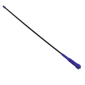 ultimate blue custom tuned long-range 15 – inch ducky whip antenna vhf/uhf (136/520mhz) sma-female for btech, baofeng, and rugged handheld radios rh5r and v3 (does not fit r1) – #db-5r