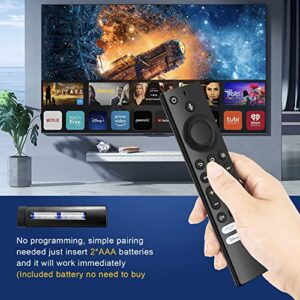 NS-RCFNA-21 CT-RC1US-21 Replacement Voice Remote for Insignia Fire Smart TVs and Toshiba Fire Smart TVs with 4 Shortcut Buttons - PrimeVideo Netflix Disney+ Hulu,Low Energy Consumption