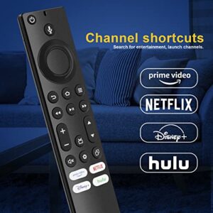 NS-RCFNA-21 CT-RC1US-21 Replacement Voice Remote for Insignia Fire Smart TVs and Toshiba Fire Smart TVs with 4 Shortcut Buttons - PrimeVideo Netflix Disney+ Hulu,Low Energy Consumption