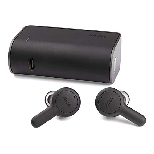 RHA Trueconnect - Carbon Black: True Wireless Earbuds with Bluetooth 5 & Sweatproof for Sport Activity