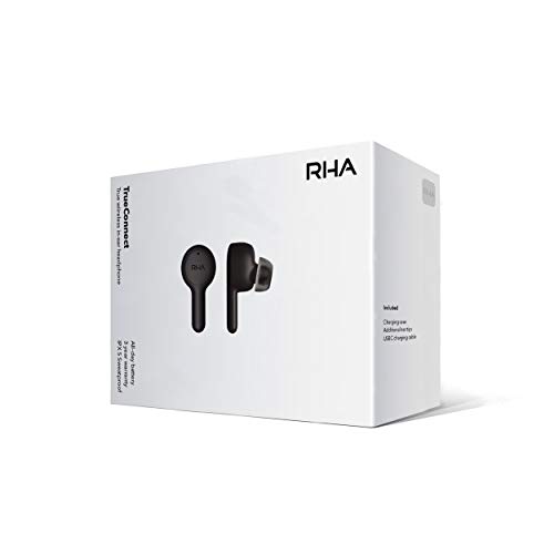 RHA Trueconnect - Carbon Black: True Wireless Earbuds with Bluetooth 5 & Sweatproof for Sport Activity