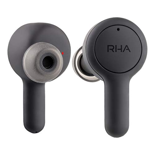 RHA Trueconnect - Carbon Black: True Wireless Earbuds with Bluetooth 5 & Sweatproof for Sport Activity