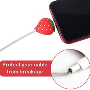 20-Piece USB Charger Protector, Suitable for iPhone iPad Cable, Fruit bite Charging Protector and Cable Holder, Charging Cable Protector, Mobile Phone Accessory Cable Partner