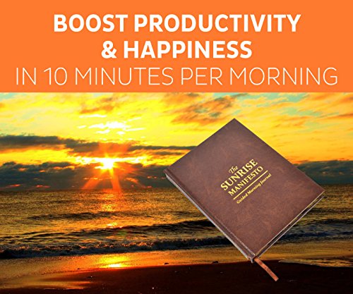 SaltWrap The Sunrise Manifesto Guided Morning Journal (Brown) - Minimalist Morning Pages for Gratitude, Productivity, and Focus