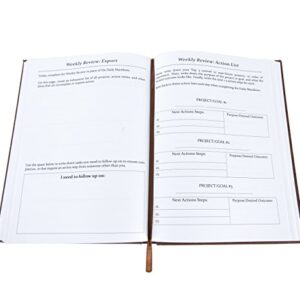 SaltWrap The Sunrise Manifesto Guided Morning Journal (Brown) - Minimalist Morning Pages for Gratitude, Productivity, and Focus