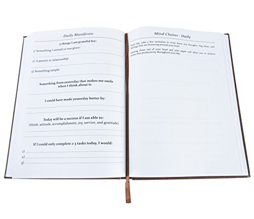 SaltWrap The Sunrise Manifesto Guided Morning Journal (Brown) - Minimalist Morning Pages for Gratitude, Productivity, and Focus