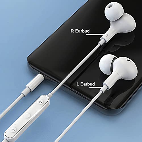 3.5mm Earbuds Wired Earphones In Ear Headphones w Microphone Compatible with Samsung Galaxy A13 A12 A03s A02s A52 A11 A10e S10 S9, Moto G Power G Stylus G Pure, Blu G91 F91 TCL A3 10 SE Nokia (Black)