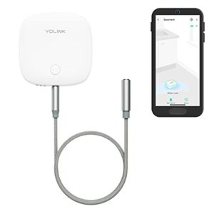 yolink water leak sensor 2,1/4 mile world’s longest range smart home water leak sensor,water leak detector with built-in siren up to 105db,works with alexa and ifttt-yolink hub required,ys7904-uc