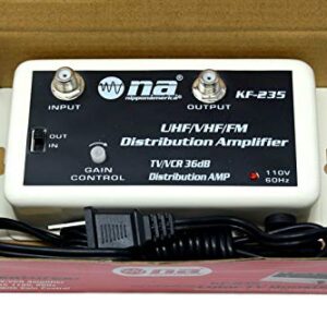 36 DB Cable Antenna Color TV Booster Signal Amplifier VHF UHF FM HDTV