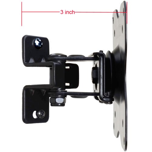 VideoSecu ML411B Adjustable Tilt Swivel Rotation TV Wall Mount Bracket for 19" to 42" LCD LED TV and Monitor (Max 44 lbs, VESA 100/75) Black 1FF