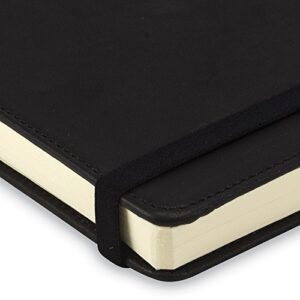 Samsill Large Size Writing Notebook, Hardbound Cover, 7.5 Inch x 10 Inch, 120 Ruled Sheets (240 Pages), Black