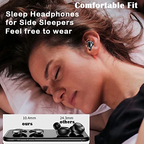 Xmenha Smallest Sleep Invisible Earbuds for Side Sleepers Mini Tiny Small Gaming Earbuds Hidden for Work Hidden Headphones in Ear Sleeping Wireless Bluetooth Earbud Comfortable