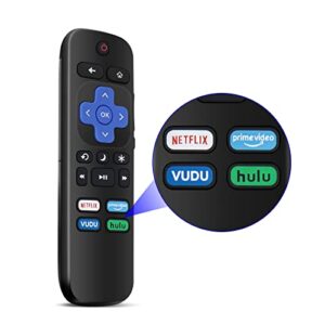new universal tv replacement remote compatible with roku tv, for tcl/hisense/onn/sharp/element/westinghouse/philips/insignia/jvc/rca/sanyo smart tvs