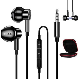 cooya wired earbuds for galaxy a12 google pixel 5a 4a 3a magnetic in-ear 3.5mm headphones with microphone noise isolation audio wired earphones for samsung a11 a13 a71 a51 a52 s10 ipad iphone 6 6s 5s