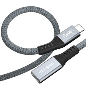 usb4 extension cable 2.62ft, thunderbolt 3 & 4 extension cable, usb c 4.0 support pd 100w 20v5a, 40gbps transfer, 8k@60hz, 6k/4k@60hz video for dell/hp/anker dock, macbook, imac, dell xps, intel nuc