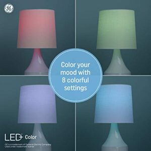 GE Lighting LED+ Decorative Light Bulbs, Color Changing, Small Base, Dimmable, Remote Included 2 Count (Pack of 4), White