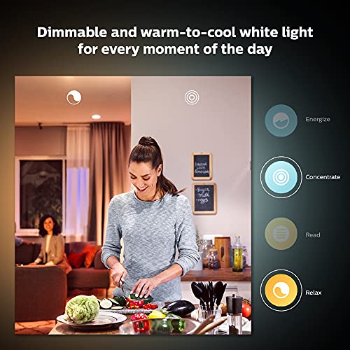 Philips Hue White and Color Ambiance A19 E26 Base Lumen LED Smart Bulb, Bluetooth & Zigbee Compatible (Hue Hub Optional), Works with Alexa & Google Assistant, 3 Bulbs