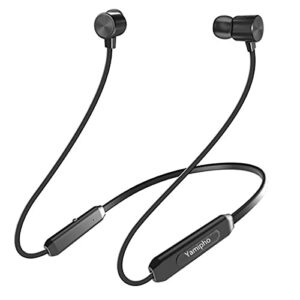 yamipho bluetooth headphones wireless earbuds – hifi hd stereo bluetooth 5.0 earphones neckband sports headsets for workout gym, ipx7 waterproof cvc 6.0 noise cancelling 12 hours playtime