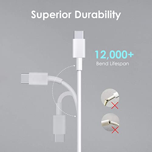 USB-C to USB-C Cable 3.3ft Type C Charging Charger Cord Compatible with Samsung Galaxy S22/S21/S20 Ultra, Note 20/10, MacBook Air, iPad Pro, iPad Air 4, iPad Mini 6