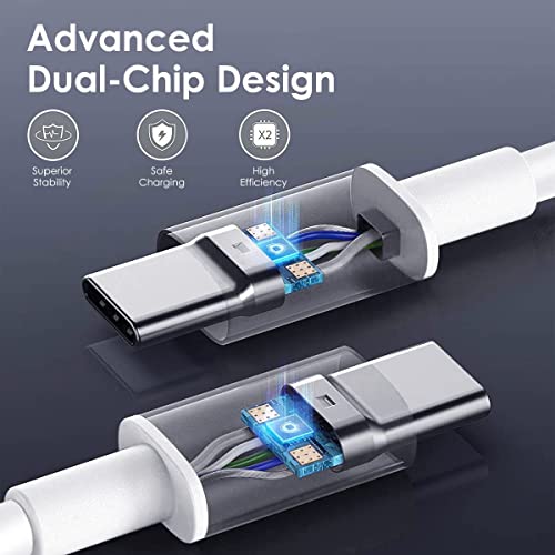 USB-C to USB-C Cable 3.3ft Type C Charging Charger Cord Compatible with Samsung Galaxy S22/S21/S20 Ultra, Note 20/10, MacBook Air, iPad Pro, iPad Air 4, iPad Mini 6