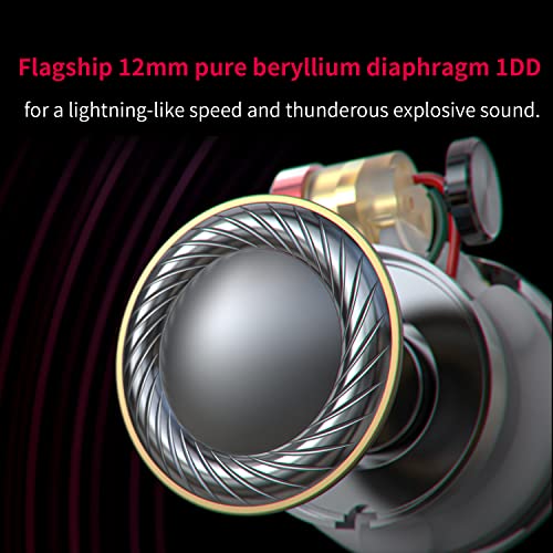 FiiO FD7 Headphones Earphones Wired in-Ear Earbuds High Resolution 1DD Bass Heavy Comes with 2.5/3.5/4.4mm Swappable Plugs MMCX for Smartphones/PC/Laptop/Speaker/Player(Black)