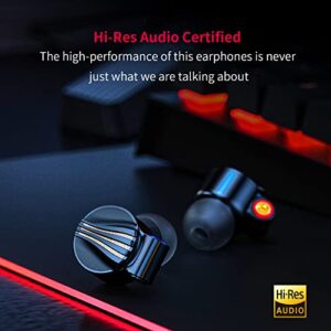 FiiO FD7 Headphones Earphones Wired in-Ear Earbuds High Resolution 1DD Bass Heavy Comes with 2.5/3.5/4.4mm Swappable Plugs MMCX for Smartphones/PC/Laptop/Speaker/Player(Black)