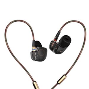 KZ FBA_4330330199 Beteran ATE -ATE Dynamic Balanced Armature IEMS In Ear HIFI Monitors DJ Studio Stereo Music Earphones Headphone Earbuds For Mobile Phone iPhone Samsung MP3 MP4 Music Player no Mic (Balck)